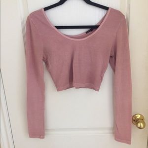 Truly Madly Deeply long sleeve crop top